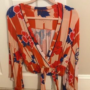 Free People wrap top! Never worn!